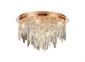 Maddison Rose Gold Crystal Ceiling Lights Diyas Flush Crystal Fittings Maddison Rose Gold Crystal Ceiling Lights Diyas Flush Crystal Fittings